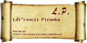 Lőrinczi Piroska névjegykártya